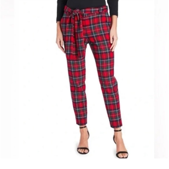Vineyard Vines Merry Plaid Ponte Cocktail Pants - Picture 1 of 5